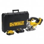 Akumuliatorinis siaurapjūklis DeWalt DCS331M2; 18 V; 2x4,0 Ah