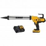 Akumuliatorinis silikono pistoletas DCE580D1 18V 2,0Ah600 ml, DeWalt