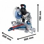 Akumuliatorinis skersavimo ir suleidimo pjūklas Bosch GCM 18V-305 GDC, 18 V, (be akum. ir krov.)