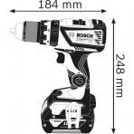 Akumuliatorinis smūginis gręžtuvas-suktuvas Bosch GSB 18V-60C, 18 V, 2x4,0 Ah, professional