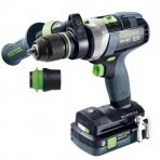 Akumuliatorinis smūginis gręžtuvas-suktuvas QUADRIVE Festool TPC 18/4 5,0/4,0 I-Plus, 18 V, 5,0 Ah, (577651)