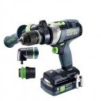 Akumuliatorinis smūginis gręžtuvas-suktuvas QUADRIVE Festool TPC 18/4 5,0/4,0 I-Set, 18 V, 4,0 / 5,0 Ah, (577621)