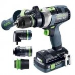 Akumuliatorinis smūginis gręžtuvas-suktuvas QUADRIVE Festool TPC 18/4 5,0/4,0 I-Set/XL, 18 V, 4,0 / 5,0 Ah, (577622)