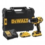 Akumuliatorinis smūginis suktuvas-gręžtuvas DeWalt DCD709D2T-QW, 18 V, 2x2.0 Ah