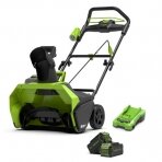 Akumuliatorinis sniego valytuvas Greenworks GD40STUBXF, 40 V, (2x4.0Ah + krov.)
