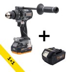 Akumuliatorinis suktuvas - gręžtuvas ProCraft CD20B-1b, 20 V, 1x4.0 Ah, 150Nm