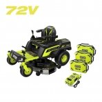 Akumuliatorinis vejos traktorius Ryobi RY72ZTRX137-310, 72 V, 2x10 Ah, 137cm