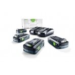 Akumuliatorių ir įkroviklio rinkinys Festool SYS 18V 4x4,0/TCL 6 DUO (577104)