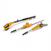 Akumuliatorinė aukštapjovė su gyvatvorių žirklių priedu STIGA MT 100E KIT,  20 V, 4.0 Ah