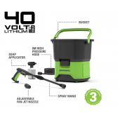 Akumuliatorinė aukšto slėgio plovykla Greenworks GDC40K25x, 40 V, 2x2.5 Ah