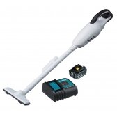 Akumuliatorinis dulkių siurblys Makita DCL180SFW su 3 Ah 18V baterija ir krovikliu