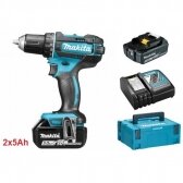 Akumuliatorinis gręžtuvas-suktuvas Makita DDF482RTJ, 18V Li-ion, 2x5Ah