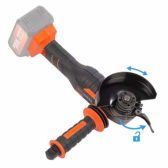 Akumuliatorinis kampinis šlifuoklis POWERPLUS DP POWDP351701, 40 V, 125 mm