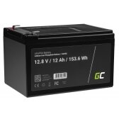 Akumuliatorius LiFePO4 Green Cell CAV08, 12V 12.8V 12Ah 153,6Wh
