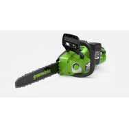 Akumuliatorinis grandininis pjūklas Greenworks GD24X2CS36, 48 V (2X24 V) , 36 cm, (tik įrankis)