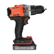 Akumuliatorinis Gręžtuvas - Suktuvas, 18V BCD383D1XC-QW, 1 X 2 AH, Black&amp;Decker