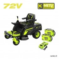 Akumuliatorinis vejos traktorius Ryobi RY72ZTRX76-210, 72 V, 2x10 Ah, 76cm Akumuliatorinis vejos traktorius Ryobi RY72ZTRX76-210, 72 V, 2x10 Ah, 76cm