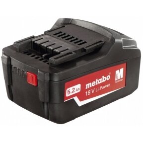 Akumuliatorius Metabo 18V / 5,2 AH LI - POWER EXTREME