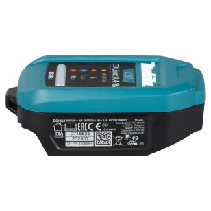 Akumuliatorių kroviklis Makita DC18SJ, USB-PD LXT, Li-ion, 14,4-18V Akumuliatorių kroviklis Makita DC18SJ, USB-PD LXT, Li-ion, 14,4-18V