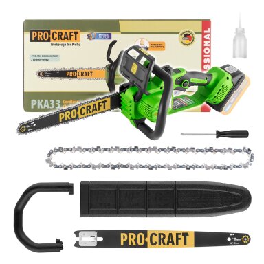 Akumuliatorinis grandininis pjūklas „ProCraft PKA33-BB”
