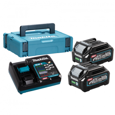 Akumuliatorių ir kroviklio komplektas XGT ®, 40Vmax Makita 191J81-6, 2x2,5Ah Akumuliatorių ir kroviklio komplektas XGT ®, 40Vmax Makita 191J81-6, 2x2,5Ah
