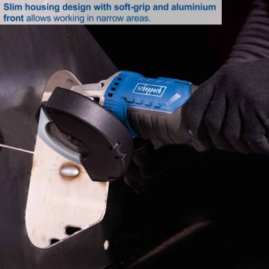 Akum. kampinis šlifuoklis C-AG125-X, carcass, Scheppach 2 Akum. kampinis šlifuoklis C-AG125-X, carcass, Scheppach 2