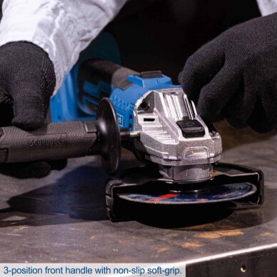 Akum. kampinis šlifuoklis C-AG125-X, carcass, Scheppach 5 Akum. kampinis šlifuoklis C-AG125-X, carcass, Scheppach 5