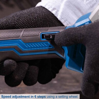 Akum. kampinis šlifuoklis C-AG125-X Set L, Scheppach 9 Akum. kampinis šlifuoklis C-AG125-X Set L, Scheppach 9