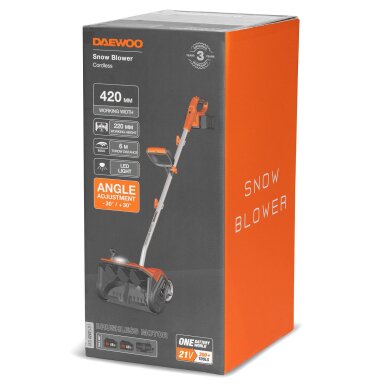 Akum. sniego pūstuvas Daewoo DAST 4242Li SET (2x4Ah + krov.) 6 Akum. sniego pūstuvas Daewoo DAST 4242Li SET (2x4Ah + krov.) 6