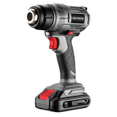 Akumoliatorinis fenas GRAPHITE, 18V, Li-Ion, temperatura 550C, (be akum. ir krov.) 2 Akumoliatorinis fenas GRAPHITE, 18V, Li-Ion, temperatura 550C, (be akum. ir krov.) 2