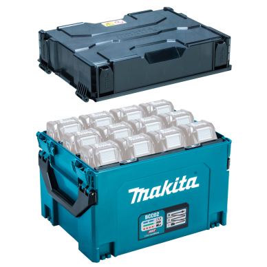 12 vietų akumuliatorių įkroviklis XGT ® Makita BCC02, 1914U0-3 6 12 vietų akumuliatorių įkroviklis XGT ® Makita BCC02, 1914U0-3 6