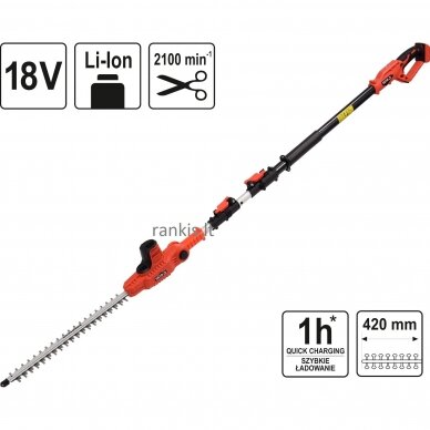Akumuliatorinė akštapjovė Yato YT-82835, 18V (be akumuliatoriaus ir kroviklio) Akumuliatorinė akštapjovė Yato YT-82835, 18V (be akumuliatoriaus ir kroviklio)
