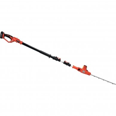 Akumuliatorinė aukštapjovė - gyvatvorių žirklės Yato YT-82834, 1x2Ah, 18V 1 Akumuliatorinė aukštapjovė - gyvatvorių žirklės Yato YT-82834, 1x2Ah, 18V 1