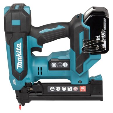 Akumuliatorinis siaurų kabių kabiakalis Makita DST630ZJ, 18 V (be akum. ir krov.) 1