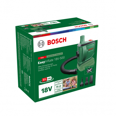 Akumuliatorinė oro pompa Bosch EasyInflate 18V-500 solo (0603947200) 4 Akumuliatorinė oro pompa Bosch EasyInflate 18V-500 solo (0603947200) 4