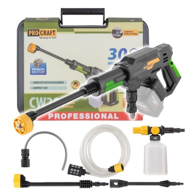Akumuliatorinė plovykla ProCraft CW20bb, 20 V, (be akum. ir krov.)