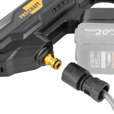 Akumuliatorinė plovykla ProCraft CW20bb, 20 V, (be akum. ir krov.) 5