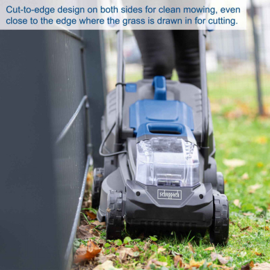 Akumuliatorinė vejapjovė Scheppach BC-MP320-X, 20V, 32cm (be akum. ir krov.) 3 Akumuliatorinė vejapjovė Scheppach BC-MP320-X, 20V, 32cm (be akum. ir krov.) 3