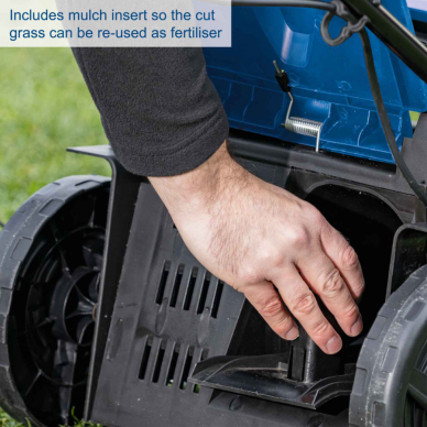 Akumuliatorinė vejapjovė Scheppach BC-MP320-X, 20V, 32cm (be akum. ir krov.) 5 Akumuliatorinė vejapjovė Scheppach BC-MP320-X, 20V, 32cm (be akum. ir krov.) 5