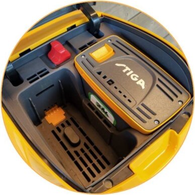 Akumuliatorinė vejapjovė - Stiga Combi 753e V Kit (su 475 E-Power 2 x 7,5 Ah akumuliatoriais ir dvigubu įkrovikliu)  <span style="color:#ffa500;"><strong>NAUJIENA! </strong></span> 7