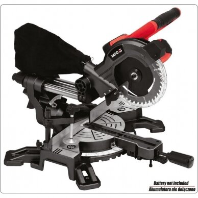 Akumuliatorinės medžio pjovimo staklės Yato YT-82817, 185 mm, 18V Akumuliatorinės medžio pjovimo staklės Yato YT-82817, 185 mm, 18V