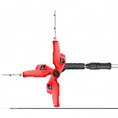 Akumuliatorinės teleskopinės gyvatvorių žirklės Blue Bird PHT 22-52, 21V, 1x5Ah 2 Akumuliatorinės teleskopinės gyvatvorių žirklės Blue Bird PHT 22-52, 21V, 1x5Ah 2