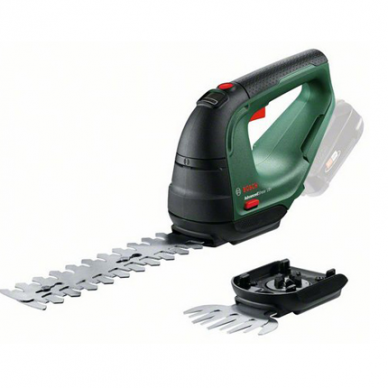 Akumuliatorinės žolės ir krūmų žirklės BOSCH AdvancedShear 18, 18 V, (be akum. ir krov.) Akumuliatorinės žolės ir krūmų žirklės BOSCH AdvancedShear 18, 18 V, (be akum. ir krov.)
