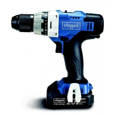 Akumuliatorinio gręžtuvo/suktuvo CDD45-20ProS, 1x2,0 Ah, Scheppach 3 Akumuliatorinio gręžtuvo/suktuvo CDD45-20ProS, 1x2,0 Ah, Scheppach 3