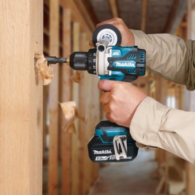 Akumuliatorinis gręžtuvas Makita DDF492Z, 18V (be akum. ir krov.) 4 Akumuliatorinis gręžtuvas Makita DDF492Z, 18V (be akum. ir krov.) 4