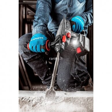 Akumuliatorinis bešepetėlis perferatorius Graphite 58G027, Energy+ 18V, Li-Ion 1 Akumuliatorinis bešepetėlis perferatorius Graphite 58G027, Energy+ 18V, Li-Ion 1