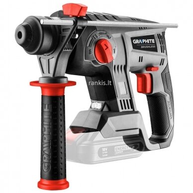 Akumuliatorinis bešepetėlis perferatorius Graphite 58G027, Energy+ 18V, Li-Ion Akumuliatorinis bešepetėlis perferatorius Graphite 58G027, Energy+ 18V, Li-Ion