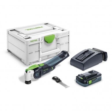 Akumuliatorinis daugiafunkcis pjovimo įrankis VECTURO Festool OSC 18 HPC 4,0 EI-Plus, 18 V, 4,0 Ah (576595) Akumuliatorinis daugiafunkcis pjovimo įrankis VECTURO Festool OSC 18 HPC 4,0 EI-Plus, 18 V, 4,0 Ah (576595)