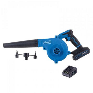 Akumuliatorinis dirbtuvių pūstuvas C-WBL180-X – SET S, Scheppach Akumuliatorinis dirbtuvių pūstuvas C-WBL180-X – SET S, Scheppach