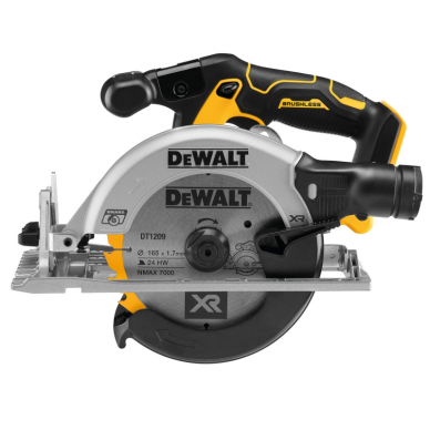 Akumuliatorinis diskinis pjūklas Dewalt DCS565N-XJ; 18 V, (be akum.ir krov.) 1 Akumuliatorinis diskinis pjūklas Dewalt DCS565N-XJ; 18 V, (be akum.ir krov.) 1